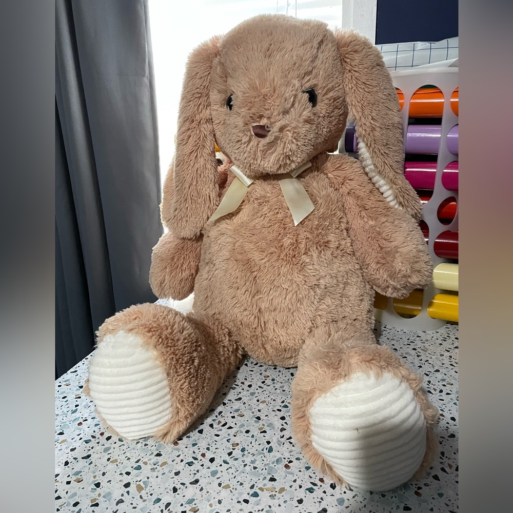 Super cute, large stuffed bunny! Can be personalized for an extra cost!